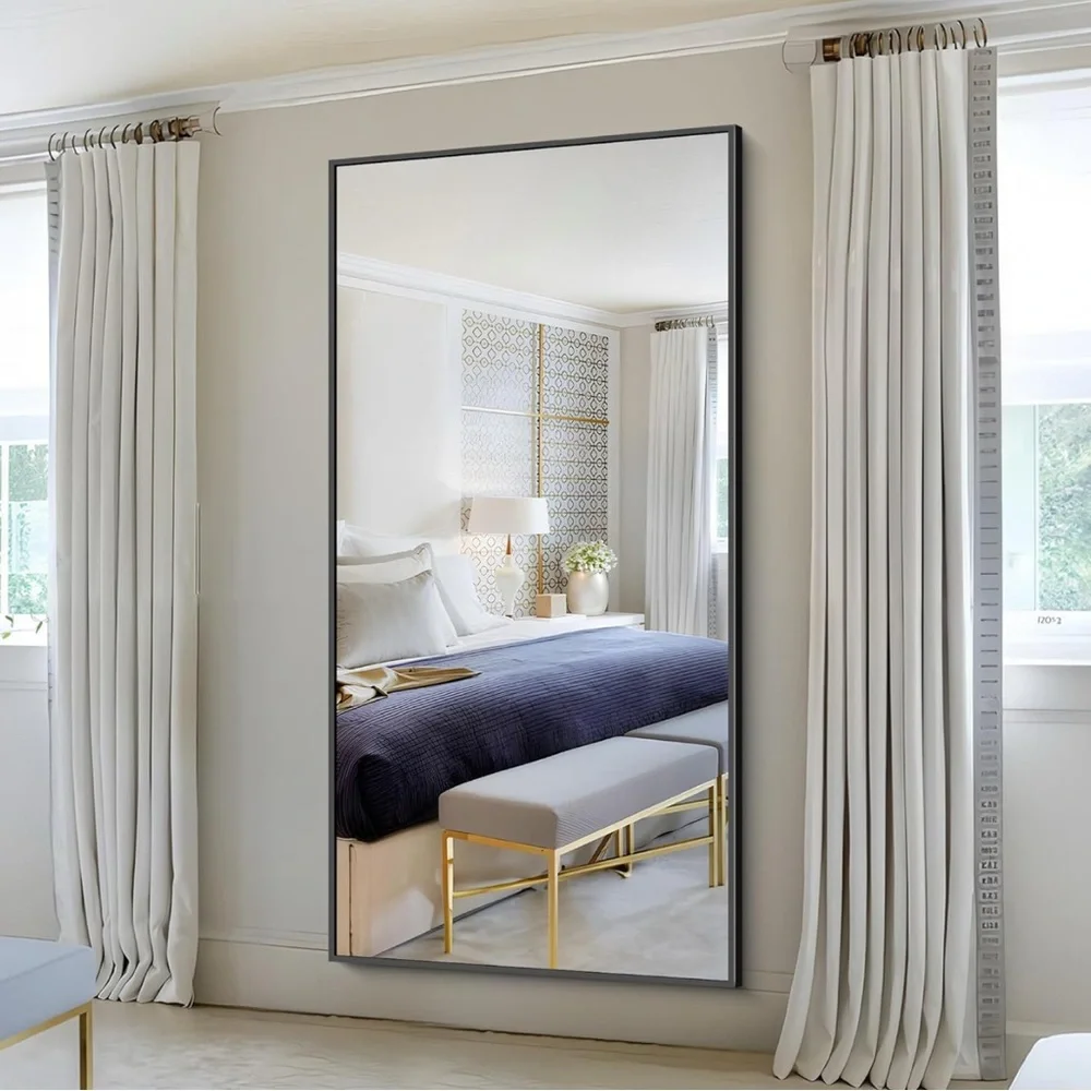Elegant Black Framed Wall Mirror 58